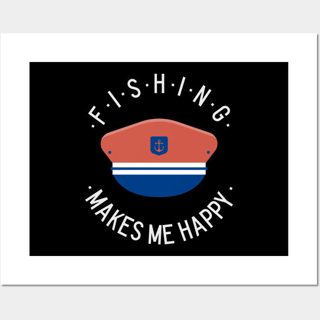 fishing make me happy Wall Art by irvanelist